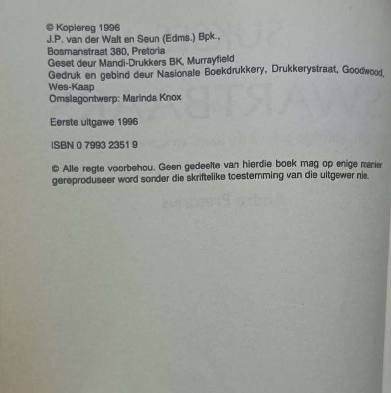 Sukses met Swartbaars - Andre Pretorius - Softcover - 192 pages