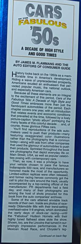 Cars of the Fabulous '50s - A Decade of High Style and Good Times - Hardcover - 416 pages
