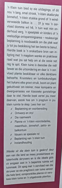 Wenke vir die Klein Tuin - Nancy Gardiner - Softcover - 112 pages