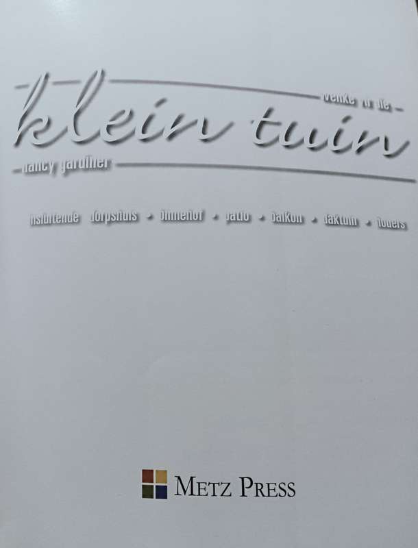 Wenke vir die Klein Tuin - Nancy Gardiner - Softcover - 112 pages