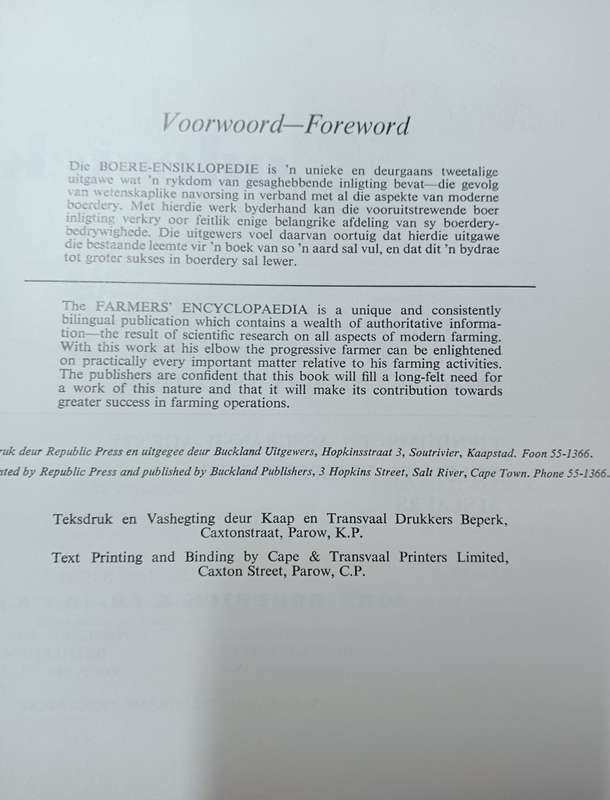 Farmers' Encyclopaedia / Boere-Ensiklopedie - Maurel, Carole (compiler) - Hardcover - 1211 pages