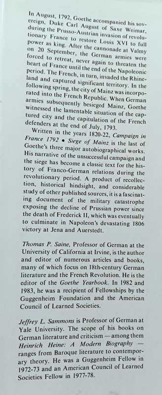 Goethe - From my Life - Poetry and Truth Part 4 - Hardcover - 522-800 pages