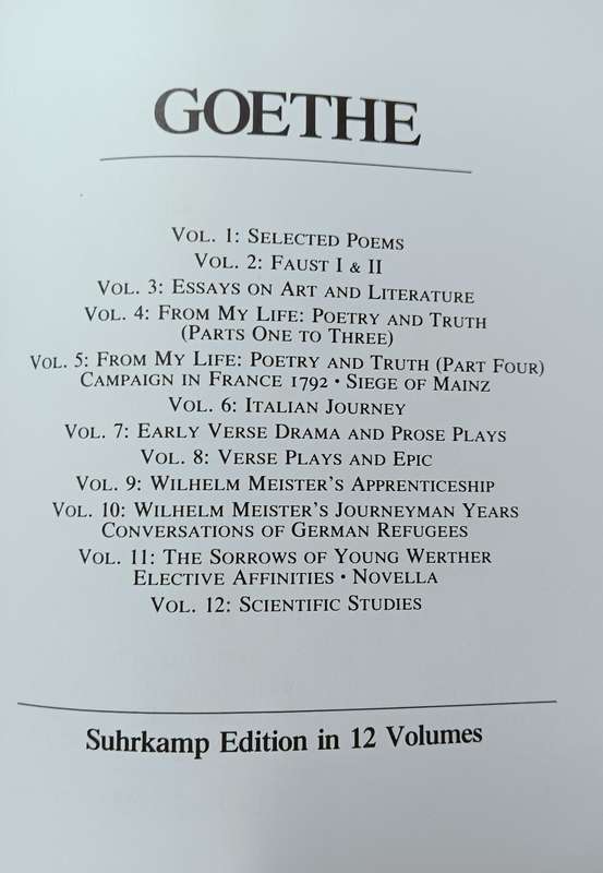 Goethe - From my Life - Poetry and Truth Part 4 - Hardcover - 522-800 pages