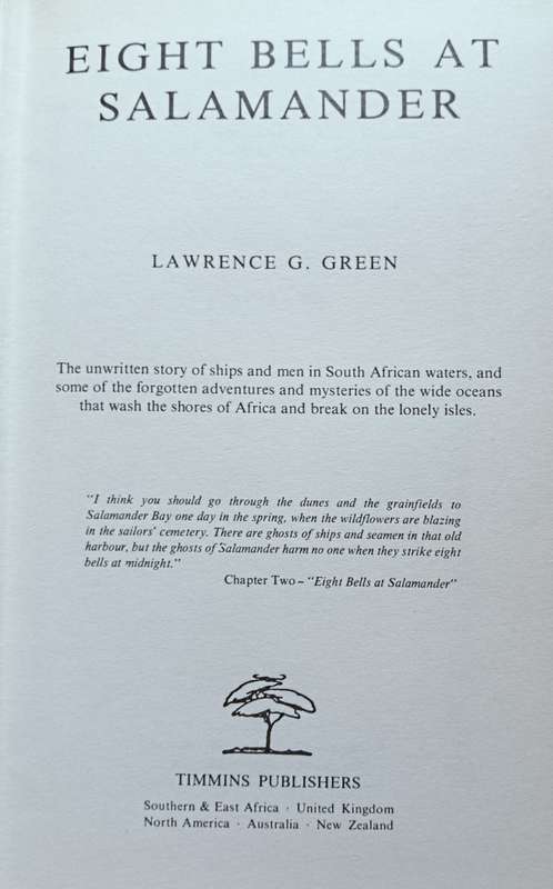 Eight Bells at Salamander - Lawrence G. Green - Hardcover - 271 pages