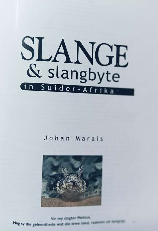 Slange en Slangbyte in Suider-Afrika - Johan Marais - Softcover - 88 Pages