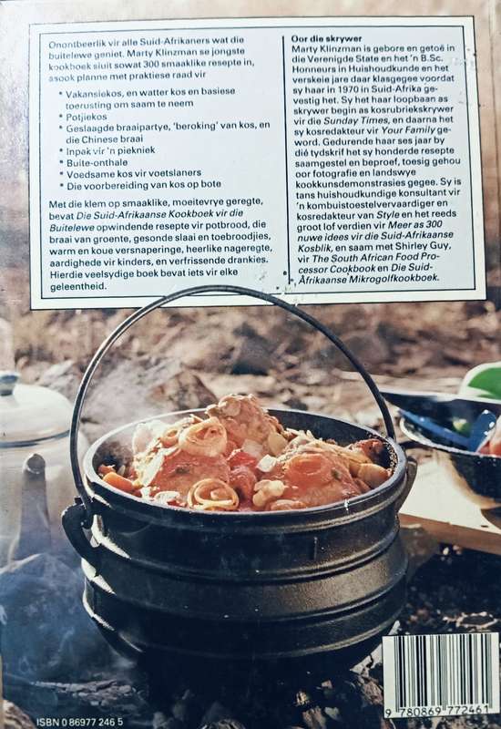 Die Suid-Afrikaanse Kookboek vir die Buitelewe -Marty Klinzman - Hardcover - 96 Pages
