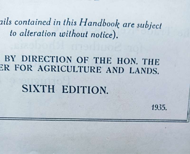 Southern Rhodesia - Handbook for the use of Settlers - Softcover - 99 Pages