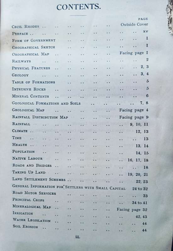 Southern Rhodesia - Handbook for the use of Settlers - Softcover - 99 Pages