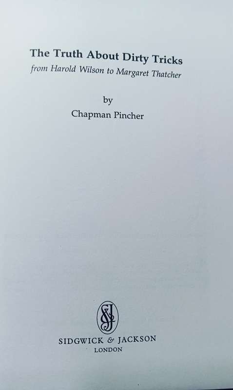 The Truth About Dirty Tricks - Chapman Pincher - Hardcover - 343 Pages