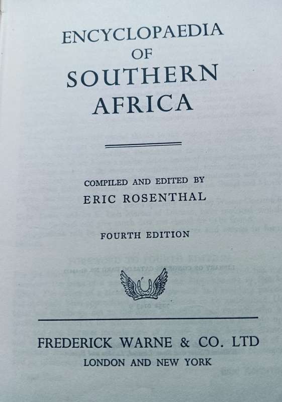 Encyclopaedia of Southern Africa - Eric Rosenthal - Hardcover - 638 Pages