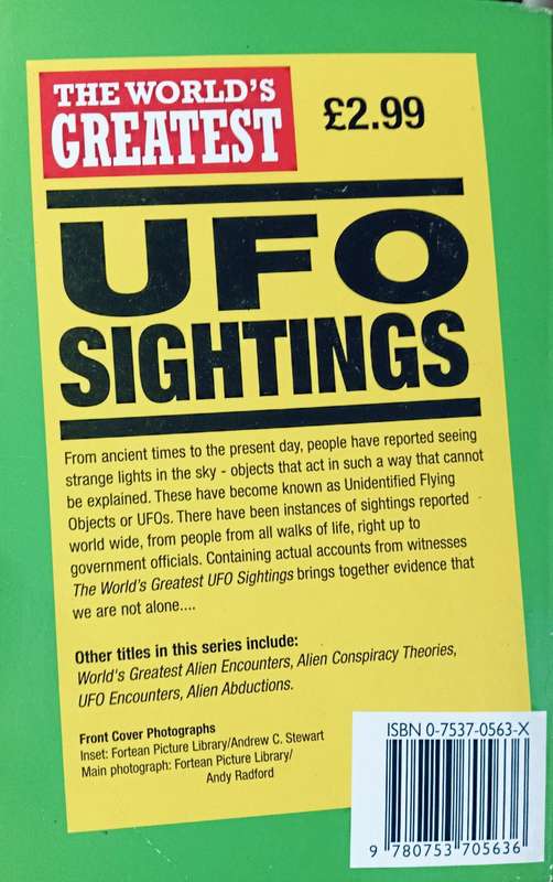 The World's Greatest UFO Sightings - Softcover - 191 pages