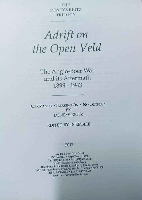 Adrift on the Open Veld - The Denys Reitz Trilogy - Softcover - 560 pages