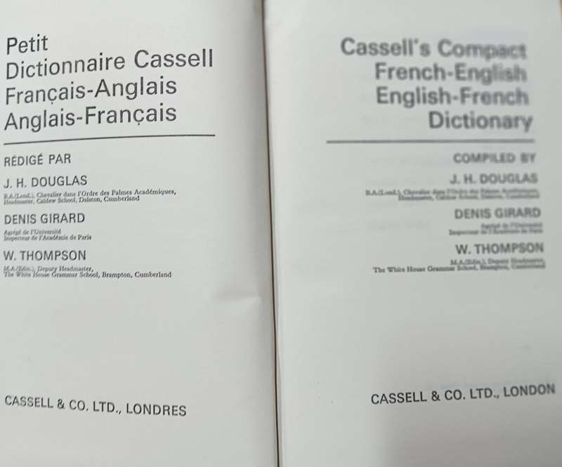 Cassell's Compact French English, English French Dictionary - Hardcover - 658 pages