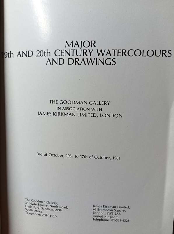 Major 19th and 20th century watercolours and drawings - The Goodman Gallery - Softcover - 100 pages