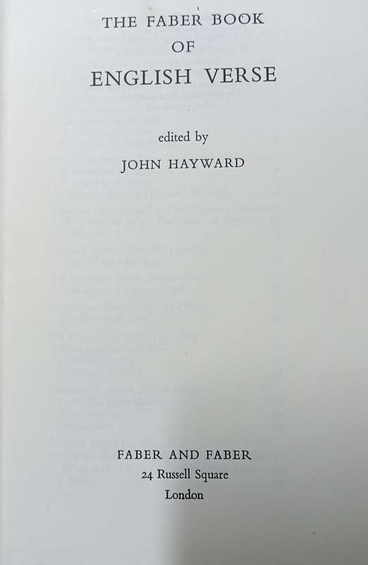 The Faber Book of English Verse - John Hayward - Hardcover - 484 pages