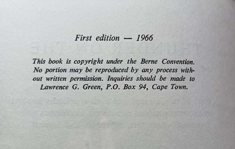 Thunder on the Blaauwberg - Lawrence G. Green - Hardcover - 299 pages 1st Edition