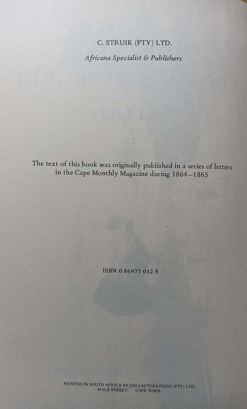 Life at Natal a Hundred Years Ago - A Lady - Hardcover - 134 pages 1st Edition