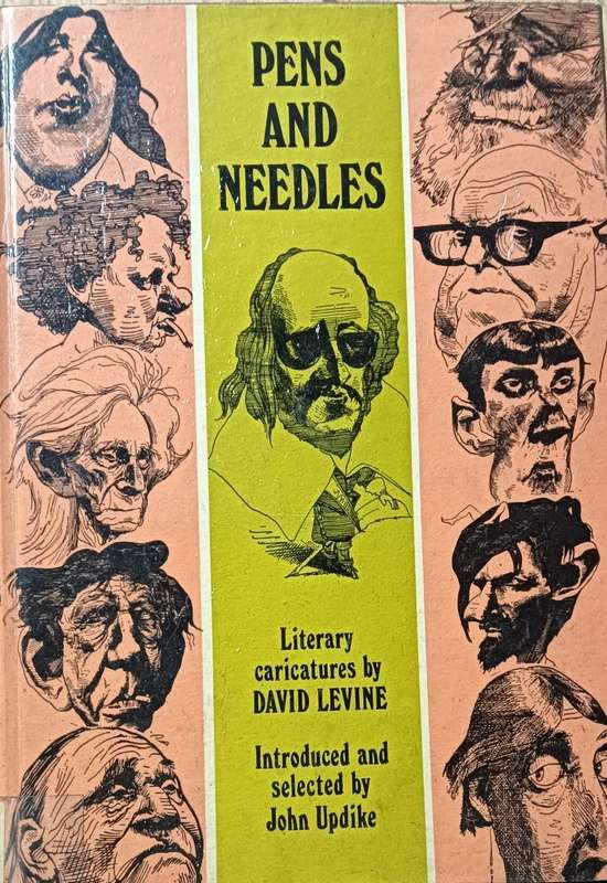 Pens and Needles - David Levine - Hardcover - 150 pages - Ex Library Book