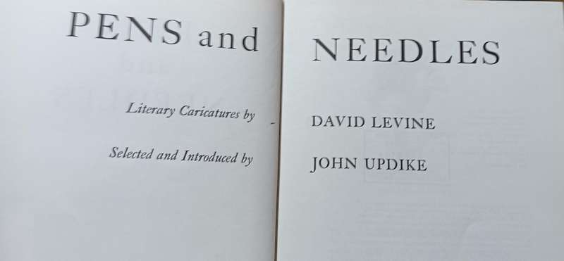 Pens and Needles - David Levine - Hardcover - 150 pages - Ex Library Book