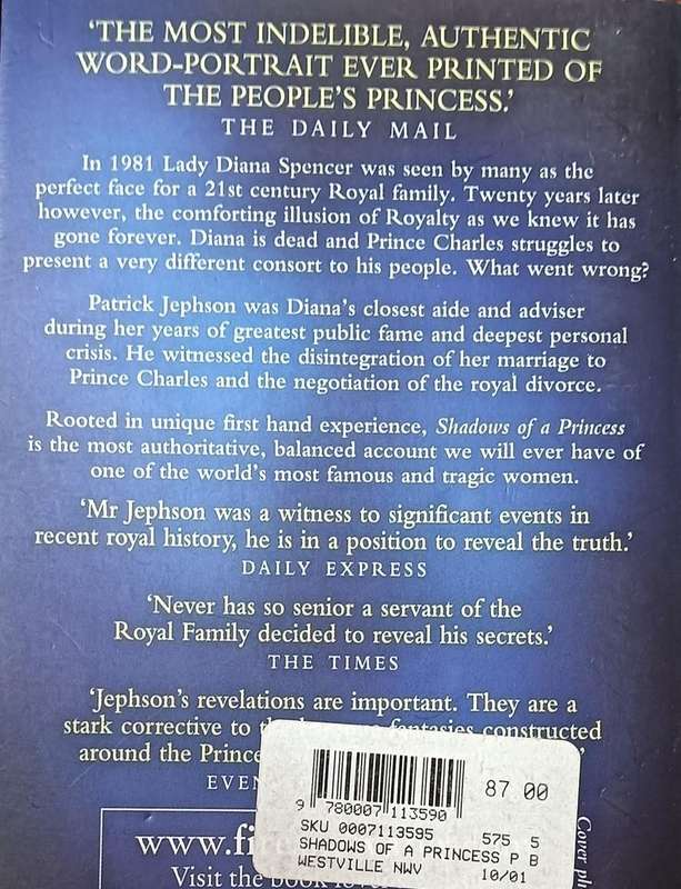Shadows of a Princess - P.D. Jephson - Softcover - 595 pages