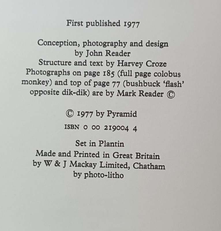 Pyramids of Life - John Reader & Harvey Croze - Hardcover - 222 Pages