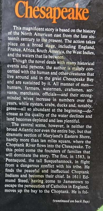 Chesapeake - James A. Michener - Hardcover - 865 pages