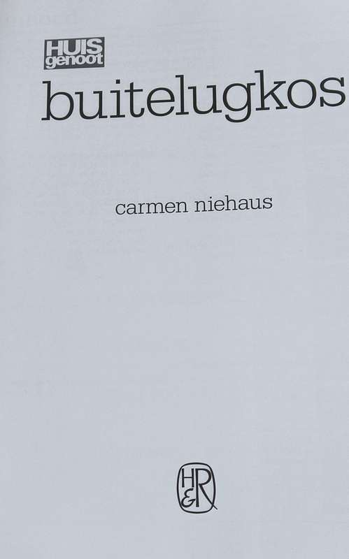 Buitelugkos - Carmen Niehaus - Softcover - 192 pages
