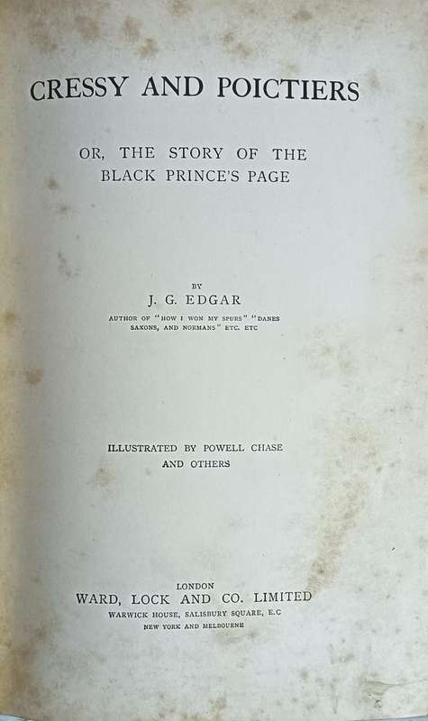 Cressy and Poictiers - J.G. Edgar - Hardcover - 283 pages