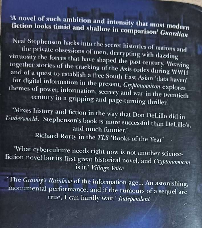 Cryptonomicon - Neal Stephenson - Softcover - 918 pages