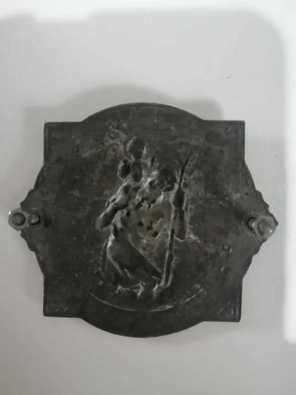 Antique st Christopher car medal