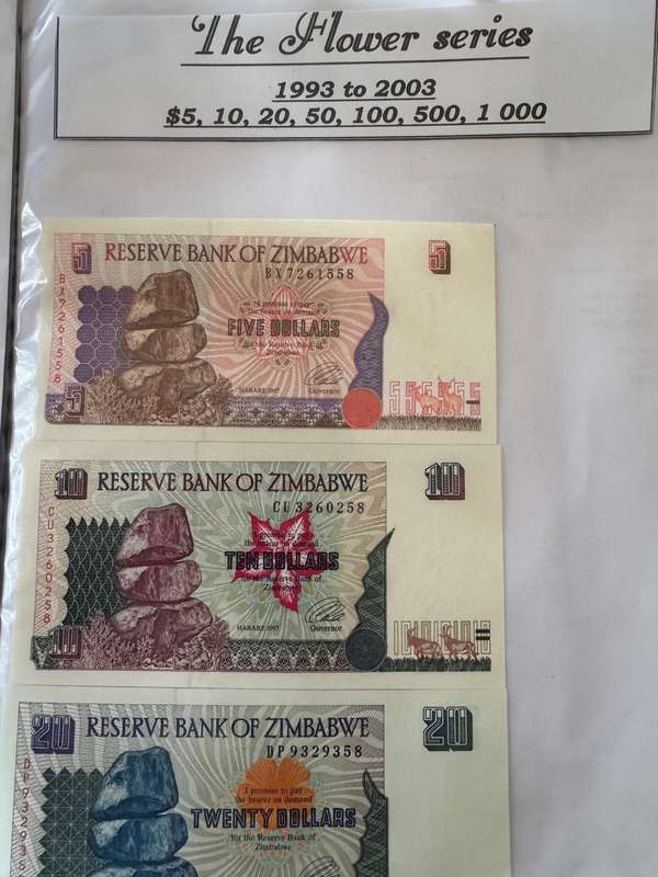 massive Zimbabwe banknotes collection 78 different notes