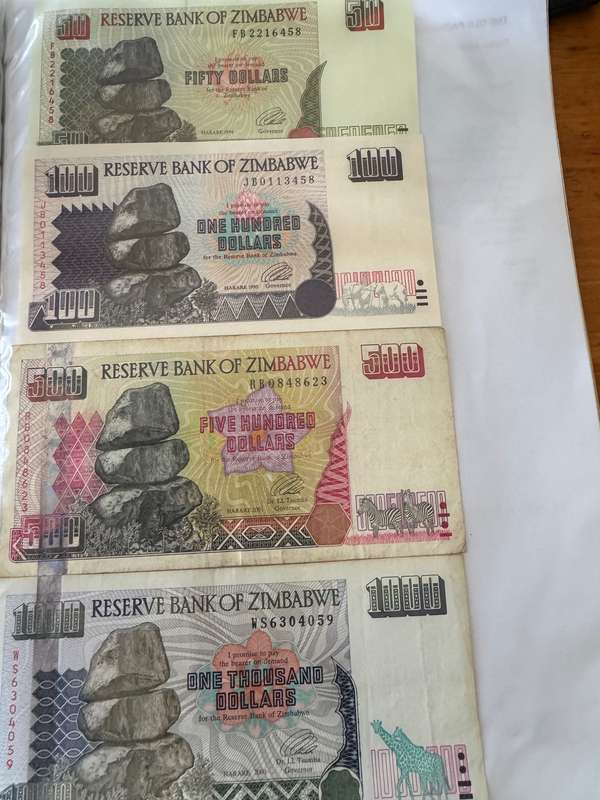 massive Zimbabwe banknotes collection 78 different notes