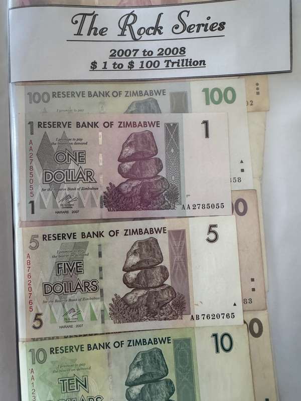 massive Zimbabwe banknotes collection 78 different notes