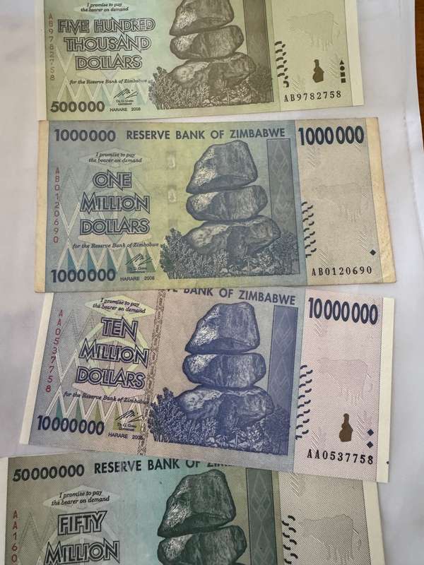 massive Zimbabwe banknotes collection 78 different notes