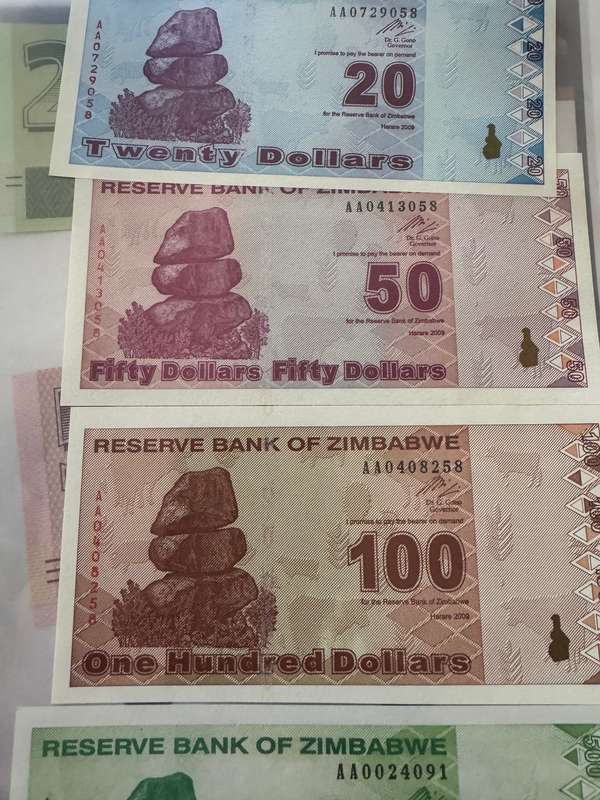 massive Zimbabwe banknotes collection 78 different notes