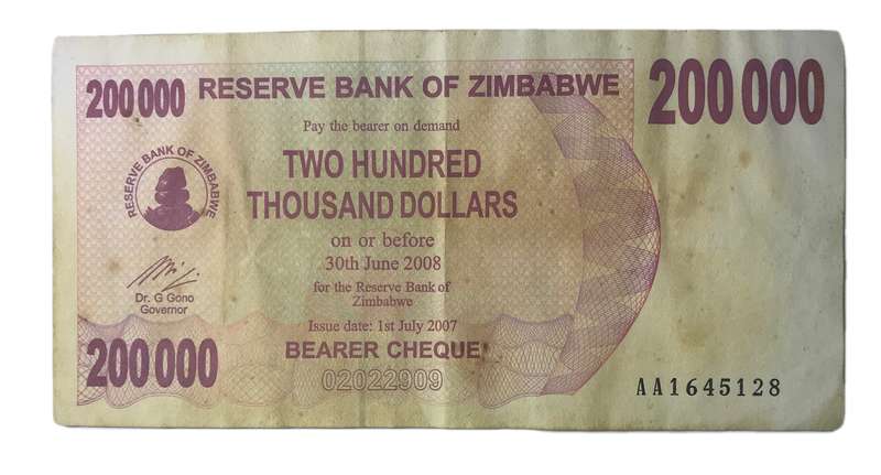 2007 Zimbabwe Two Hundred Thousand Dollars