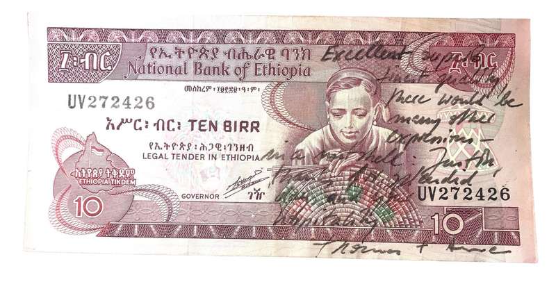 Ethiopia 10 birr Bank Note