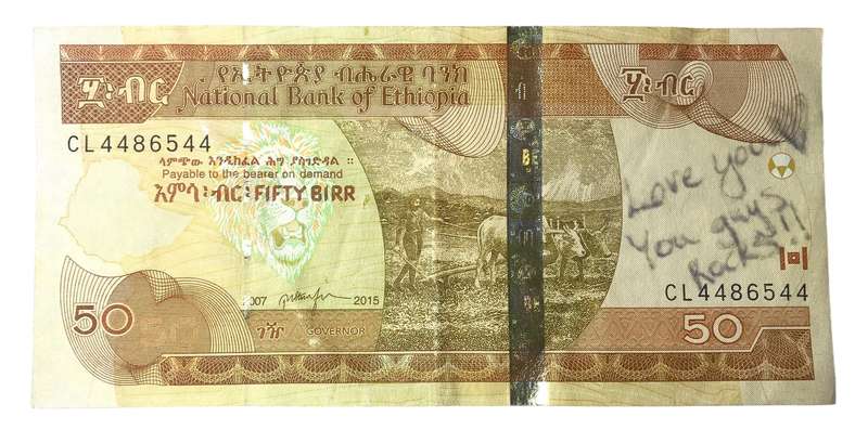 Ethiopia 50 Birr Bank Note