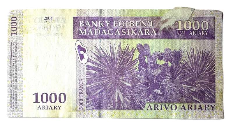 2004 1000 Ariary Madagascar Bank Note
