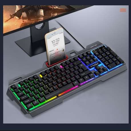 T-WOLF T16 Metal illuminous Wired Keyboard