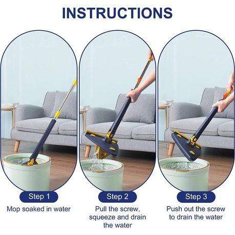 Multifunctional Push-Pull Automatic Squeezing Mop with Long Handle