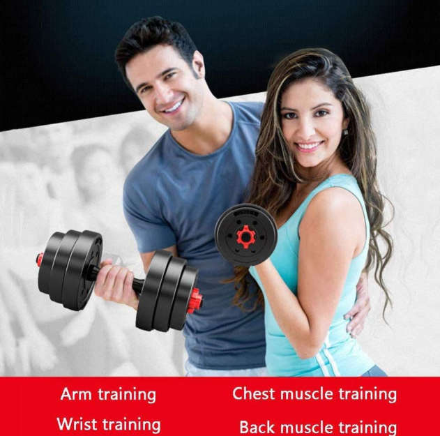 20KG Dumbbell Weight Set - Black