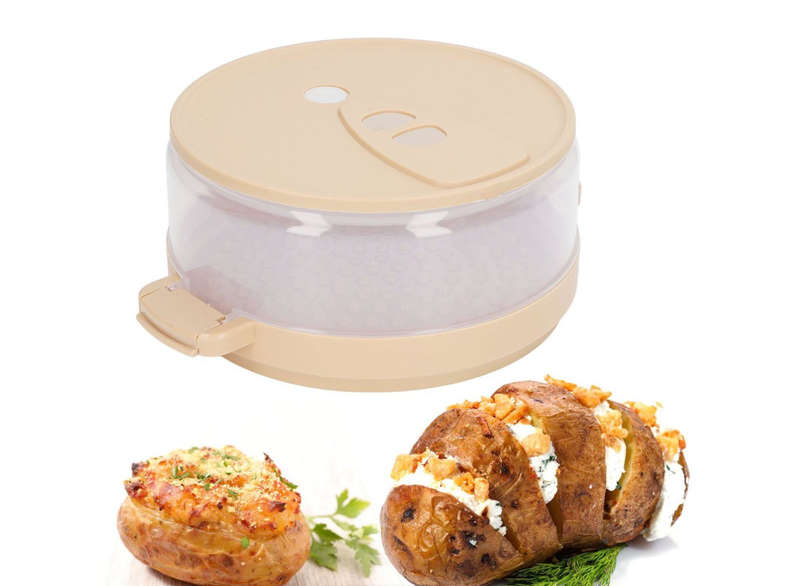 Super Awesome Microwave Potato Cooker with Lid