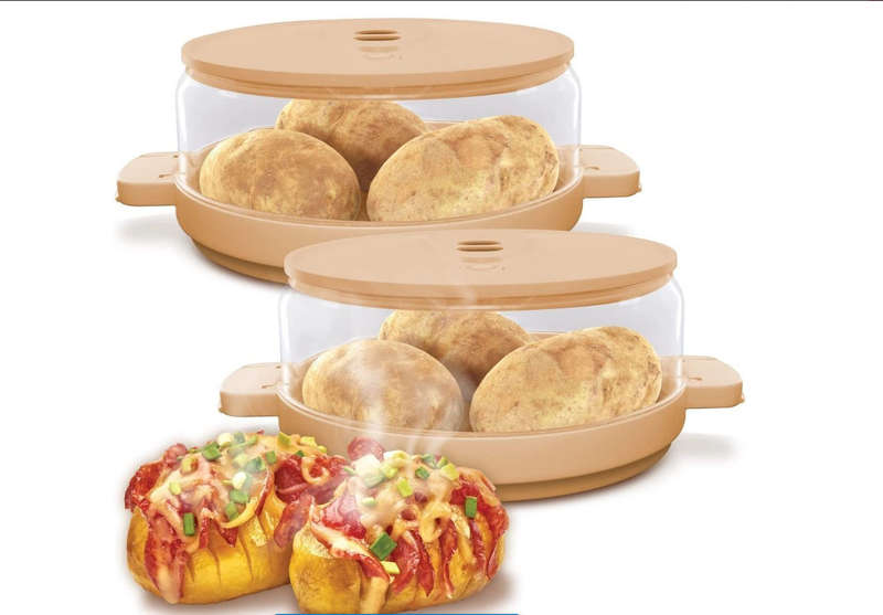 Super Awesome Microwave Potato Cooker with Lid