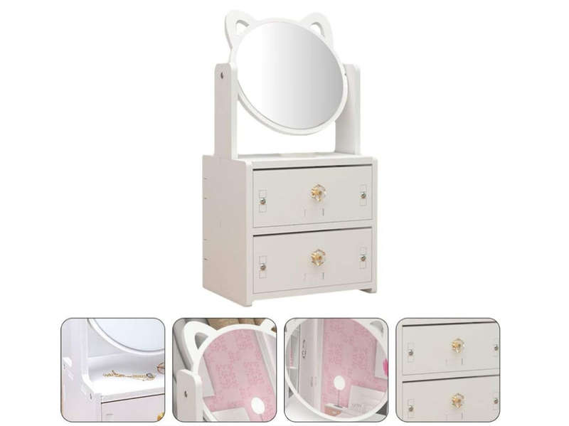 Cosmetic Organizer Draws with Mirror