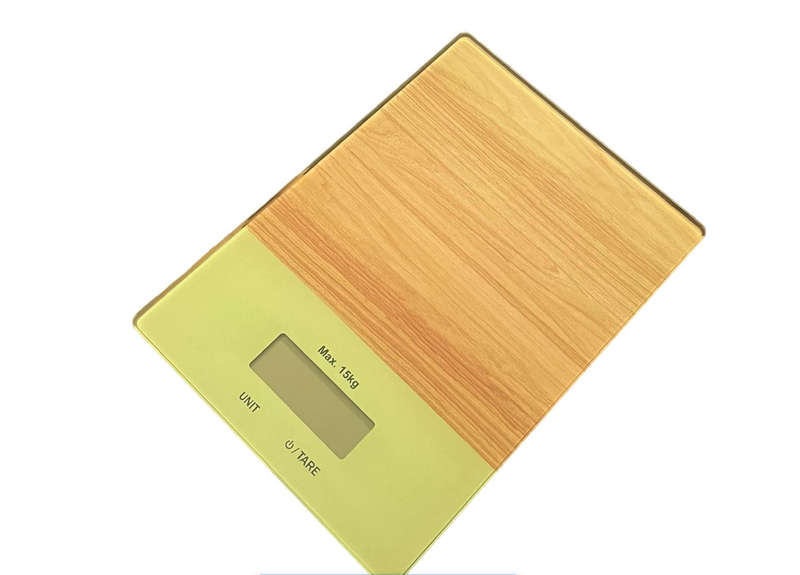 Digital Kitchen Scale with Tempered Glass with Bamboo Design - Green Bamboo