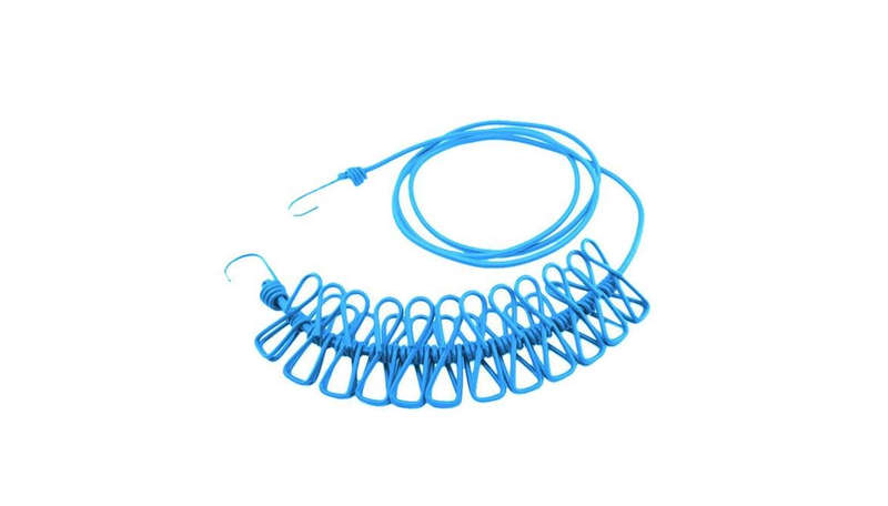 180cm Adjustable Clothesline Washing Line With 12 Clips--3pcs
