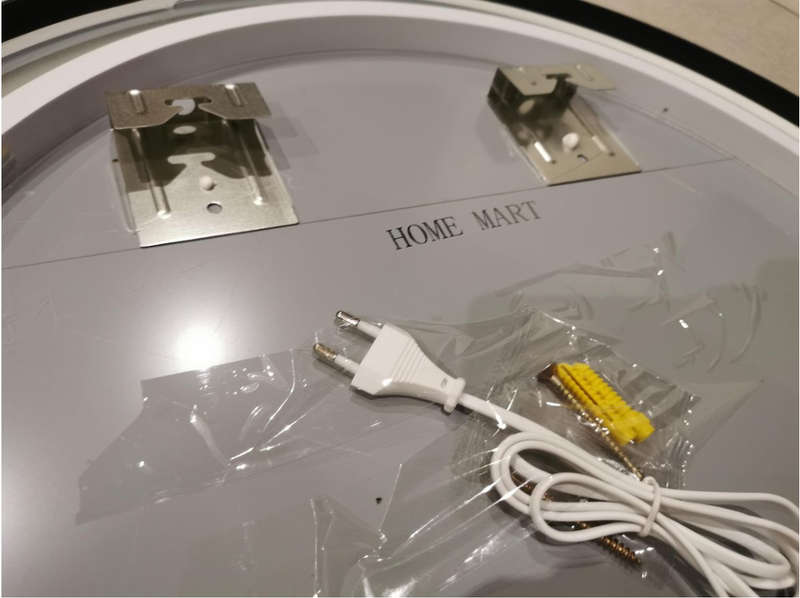 Bathroom Mirror With Light - Round Mirror LED Light Black Frame--60 cm