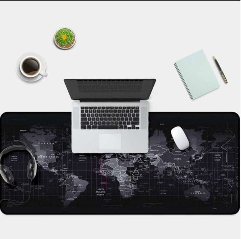 World Map Anti-Slip Extended Mouse Pad.( 2 pcs)