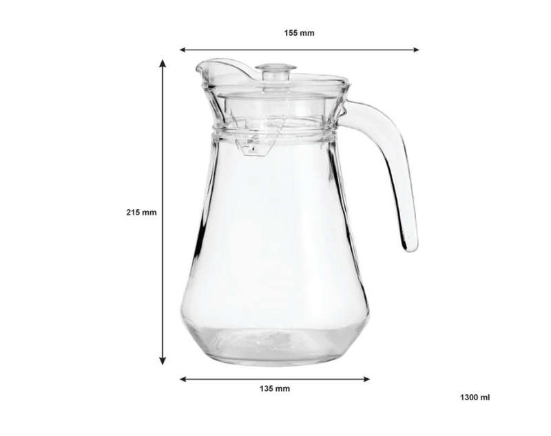 Catering Glass Jug 1.3L 2 Pack